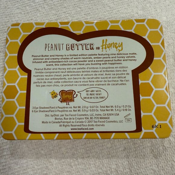 Too Faced Peanut Butter and Honey Eye Palette Eyeshadow LTD Edition 0.39 oz - Picture 3 of 10